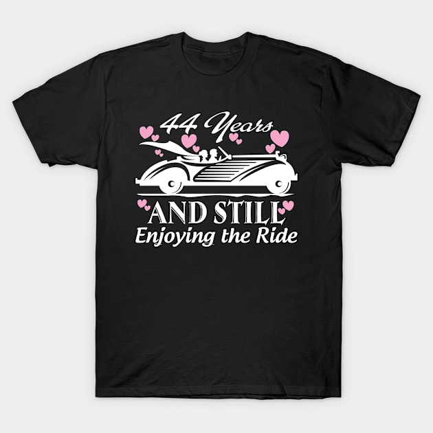 Anniversary Gift 44 years Wedding Marriage T-Shirt by rigobertoterry